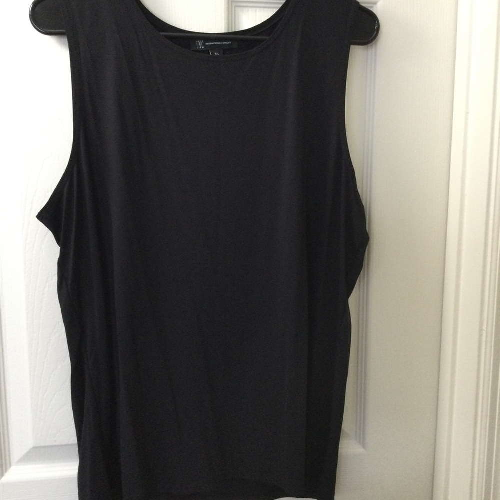 INC International Concepts Black Sleeveless Tank Top